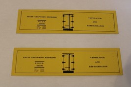 HO Scale Vintage Set of Box Car Side Panels, Fruit Growers Express Yellow #31938 - £11.99 GBP