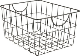 Spectrum Utility Wire Baskets For Organizing - Sturdy Steel Metal Basket Storage - £30.80 GBP