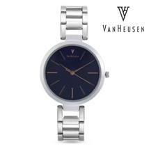 Van Heusen Original Analog Wrist Watch Silver Chain Blue Dial Color Women Girl - £44.25 GBP