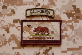AOR1 California State Flag Patch &amp; MC Tab Set NSW Navy SEAL Afghanistan - $9.95