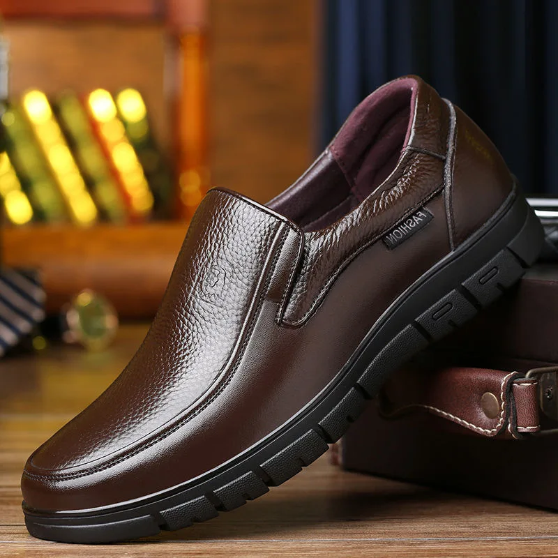 2024 Men&#39;s Leather Shoes 38-46 Head Leather Soft Anti-slip Loafers Shoes Man Cas - £147.63 GBP