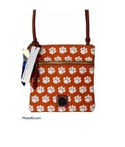 Dooney &amp; Bourke Clemson Tigers Crossbody Purse-Orange Retail $128- Nwt - £80.17 GBP