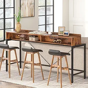 70.9 Inch Extra Long Sofa Table With Storage, Industrial Table Behind So... - $239.99
