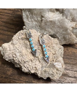 Silver Tone and Turquoise Dangle Earrings, Western Motif, Arrow,Western NEW - $19.80