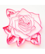 Rose Flower 7.5 Inch Pie Top Topper Design Or Large Cookie Cutter USA PR... - $373.45 MXN
