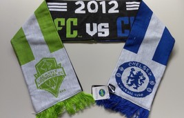 New Adidas MLS Soccer Scarf Acrylic Chelsea vs Seattle Sounders 2012 - $25.00