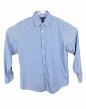 Banana Republic Men's Large Multi-Color Blue And White Striped Long Slee... - $11.03