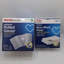 LOT of CVS Health Sterile Premium Latex-Free Rolled Gauze 5 ct &amp; Non-Sti... - $335.33 MXN
