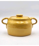 Bauer Plainware Bean Pot #2 Yellow with Lid &amp; Side Handles 8.75 Wide VTG... - $79.00