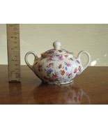 Erphila Dorset Cheery Chintz Sugar Bowl +Lid Vintage China Double Handle... - £22.74 GBP