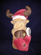 Baby&#39;s First Christmas Plush Moose Prayer Doll Wearing Christmas Hat 13.5 IN - £71.05 GBP