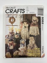 McCalls 5353 Craft Mop Dolls Sewing Patterns Angel Country Girl Boy Bride Bunny  - $4.99