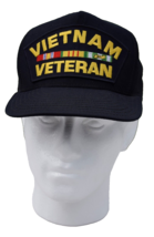 Vintage Snapback Vietnam Veteran Patch Hat Made in USA Eagle Crest Brand... - $12.36