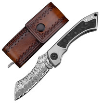 NEWOOTZ Japanese VG 10 Damascus Higonokami  Folding Knife - £123.86 GBP+