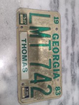 Vintage 1983 Georgia Thomas County License Plate LMT 742 Expired - £10.08 GBP