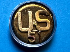 CIRCA 1937-1943, U.S, 51st REGIMENT, COLLAR DISK, TYPE III, ENLISTED, U.... - €12,84 EUR