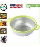 Elegant Dishwasher Safe Colander with Handle - Large Metal Strainer in G... - $420.73 MXN