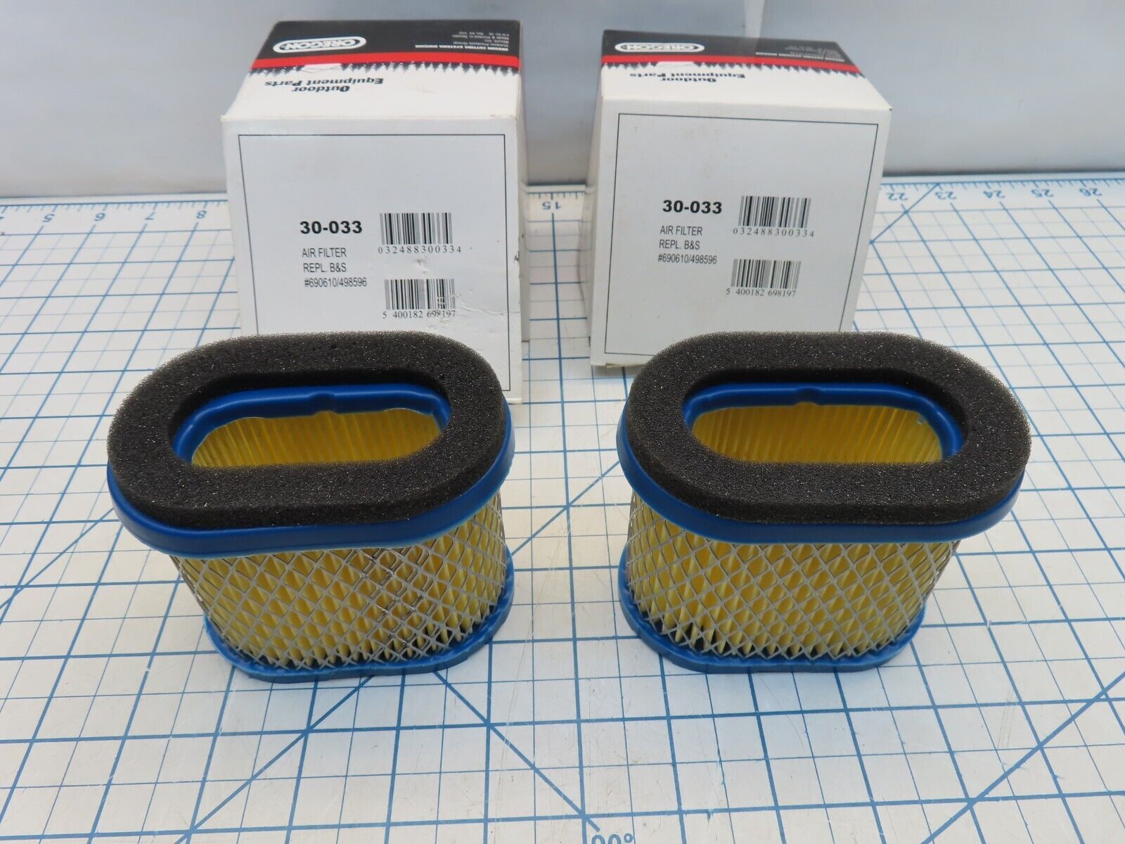 Oregon 30-033 Air Filter Element fits Briggs 690610 498596 2 Pack - $19.33