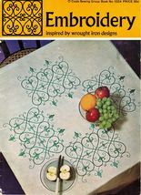 1966 Embroidery Inspired By Wrought Iron Designs Iron On Transfer Patterns Book - £13.58 GBP