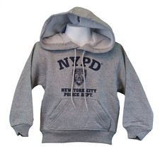 NYPD Mens Hoodie White Print Officially Licensed Sweatshirt Navy Blue Gray - $38.87+