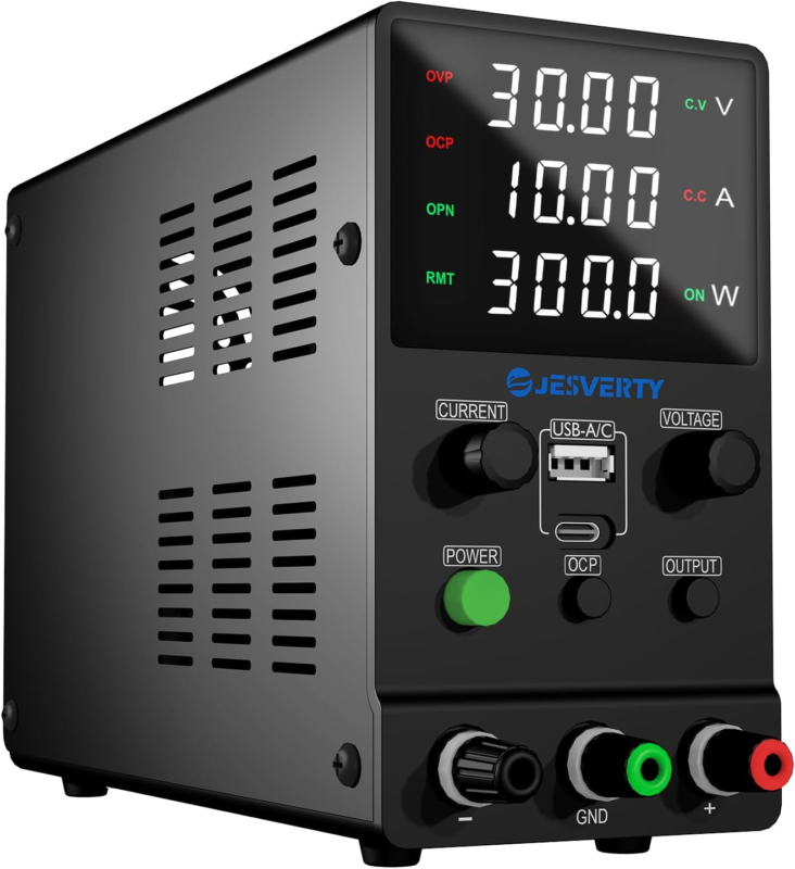 DC Power Supply Variable, 0-30V 0-10A Adjustable Switching DC Regulated ... - $129.07