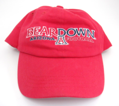 University of Arizona Football Bear Down Red Hat Stitched Graphics Adjustable - £7.76 GBP