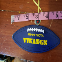 VINTAGE 1970&#39;s Vikings Football Shape Purple  Christmas Ornament 5&quot; MN Minnesota - £21.19 GBP