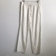 Love Tree Linen Pant Women M Pocket Relaxed Elastic Drawstring Waist Res... - £18.10 GBP