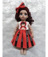 Set of Patsy (10 Inch) Dress and Matching Bow Hair Clip Red Riding Hood ... - $28.00