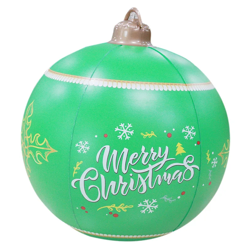 2023 60CM Outdoor Christmas Inflatable Decorated Ball Made PVC Giant Light Glow  - £64.07 GBP