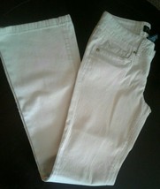 Jou Jou Glam White Denim Jeans Gold Glitter Sparkle 9 10 Stretch Ivory Cream Flr - £23.29 GBP
