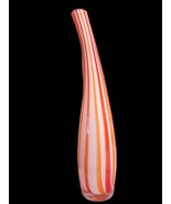 Vtg Murano Style Art Glass Cased Candy Cane Stripes Bent Neck 17&quot; Bottle... - £30.37 GBP