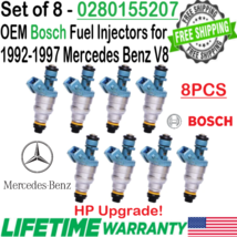 Bosch Genuine 8Pcs HP Upgrade Fuel Injectors for 1992 Mercedes-Benz 500E 5.0L V8 - £162.54 GBP
