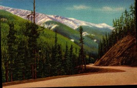 Vintage Linen Postcard =Western Slope Berthoud Pass Highway, Colorado-BK37 - £4.74 GBP