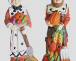 Thanksgiving  Holiday Set Decor Votive Candle Holder Pilgram Man &amp; Woman - £7.87 GBP
