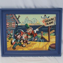  Disney Pleasure Island 1950’s Paint By Number Pinocchio Jiminy Cricket Art - £91.93 GBP