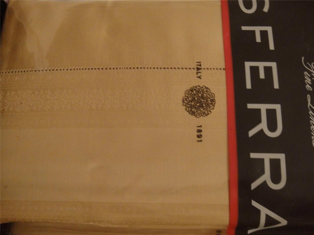 Sferra Luxury Capri Honey Queen Flat Sheet Sateen Jacquard Insert 1020TC NEW Item image 5