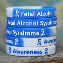 Set of Fetal Alcohol Awareness Wristbands - Wholesale Lot of Silicone Br... - $4.93+