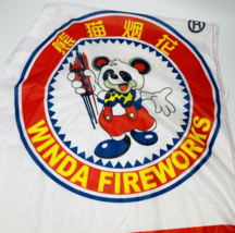 Winda Fireworks Flag Panda Logo Pyro Advertising 11 Feet Long 28 Inches ... - £31.22 GBP