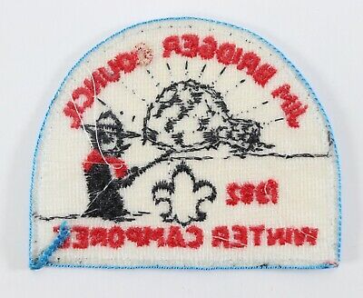 Vintage 1982 Winter Camporee Jim Bridger Council Blue Boy Scouts BSA Camp Patch Item image 3