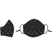 Cotton Face Mask Nordic Stitches on Black Punch Studio 81071 - £5.56 GBP