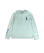 Polo Ralph Lauren Aqua Green Blue Big Pony Light Sweater Hoodie, M Mediu... - £39.27 GBP