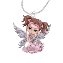 Butterfly Elf Princess Girl Pendant Necklace - New - £11.93 GBP