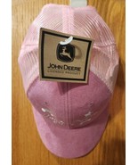 John Deere Embroidered Logo  Suede One Size Adult Pink Vented Mesh Baseb... - $33.79 CAD