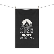 One-Sided Print Kitchen Towel - "HIKE more WORRY less" Tent Design - 18" x 30" C - £18.11 GBP+