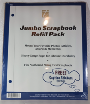 JUMBO SCRAPBOOK REFILL PACK Heavy Gauge Pages w Stickers Thompson Paper ... - $9.49