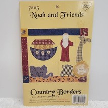 What&#39;s New Country Borders Iron-On Fabric Appliques Noah and Friends Kit Die Cut - £5.56 GBP