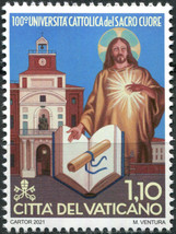 Vatican 2021. Catholic University of Sacred Heart (MNH OG) Stamp - £3.32 GBP