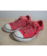 CONVERSE Pink Sneakers RUFFLE Sparkle Canvas Shoes Low ALL-STAR Lace Up ... - $23.74