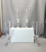 Iced Tea Glasses Qualia Helix Platinum Hand Blown Art Glass Water Goblets Set x4 - $39.60